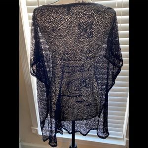 Eileen Fisher Open Weave Side Slit Top